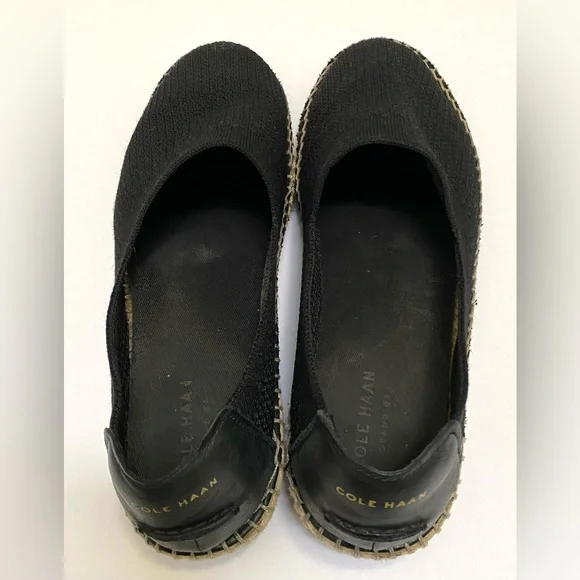 Women’s Cole Haan Pinch Maine Classics Grand OS Black Knit/Jute Espadrilles 8.5B - Picture 5 of 8